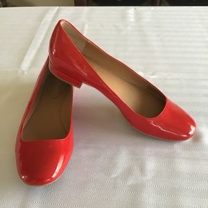 Calvin Klein Red Patent Flats